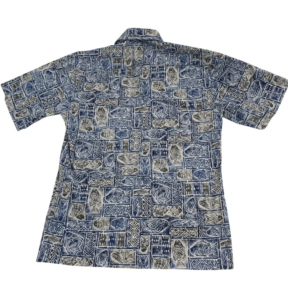 Campia Moda Fish Print Aloha Shirt Hawaiian Mens Small New NWT Beachwear Vintage - Picture 2 of 8